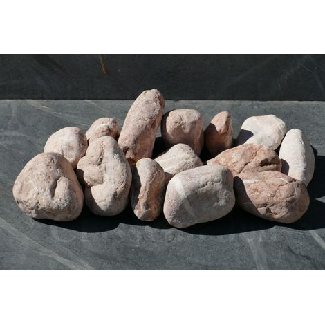 Große ROT Kiesel 100-200 - Pack 15 Kieselsteine