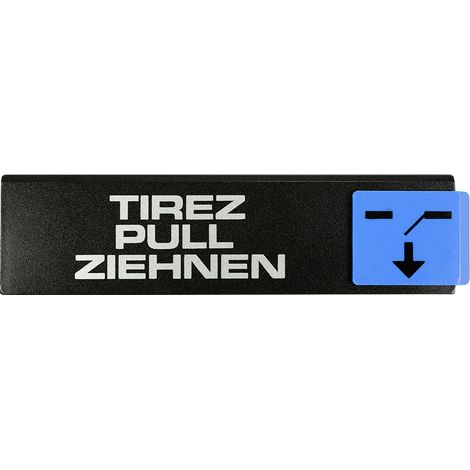 Plaque de porte Tirez Pull Ziehnen - Europe design 175x45mm - 4260761