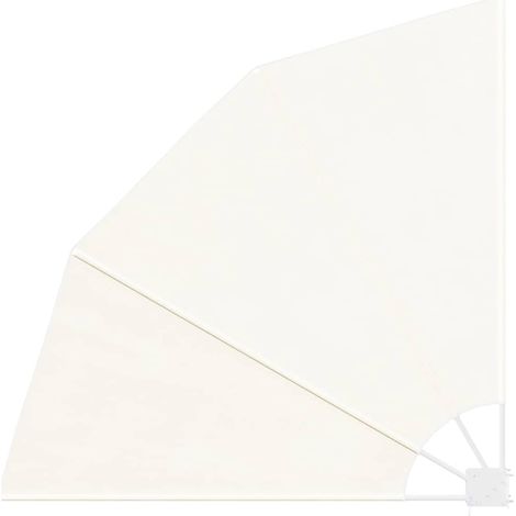 Maison Exclusive - Faltbarer Balkonfächer Creme 140×140 cm (1/5)