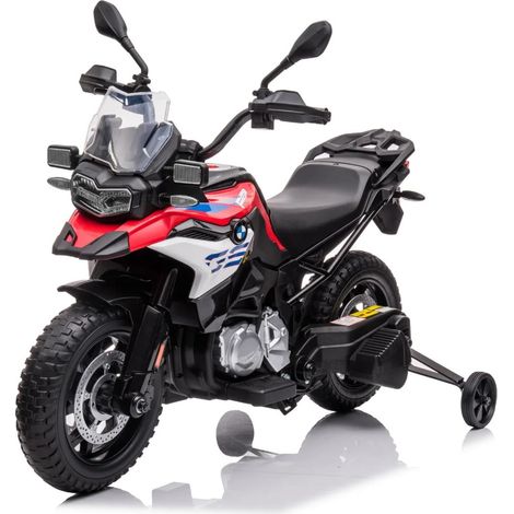 Berghoff – Moto électrique enfant 12V – 2 moteurs – Vitesse max 6 km/h – Roues latérales amovibles – Pour 3 à 6 ans – Rouge (1/5)