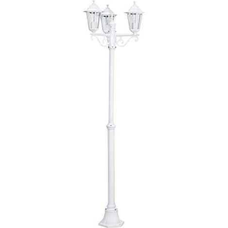 Lampione Esterno Classico Laterna 5 Alluminio Bianco 3 Luci E27 (1/4)