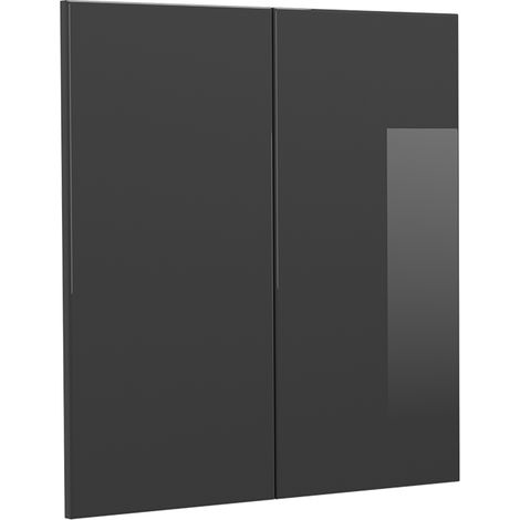 Façade de cuisine R-Line, Anthracite Haute brillance, 59.2x59cm façade de meuble pour meuble mural, Vicco (1/5)
