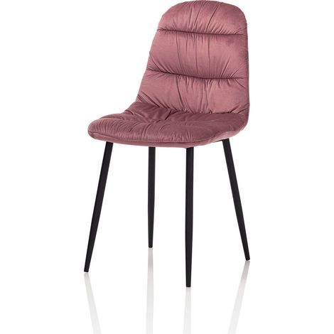 Set de 4 Chaises MARTA rose poudre (1/4)