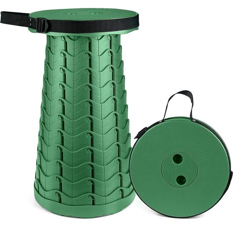 Tabouret Pliant Télescopique, Hauteur Réglable (Vert, L) (1/5)