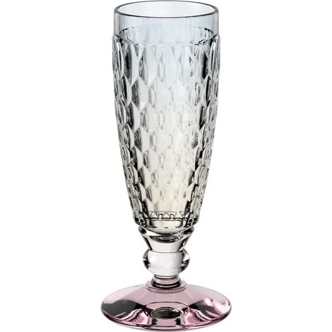 1 Flûte à champagne, Cristallin, Design à facettes, Couleur Pearl, Résistant lave-vaisselle, Pour table festive