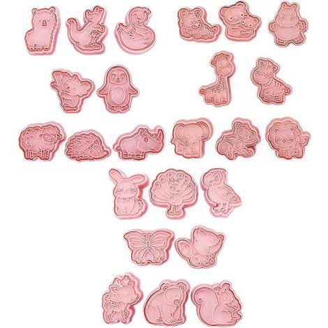 24 Moules à Biscuits en Plastique, Emporte-Pièces pour Cookies DIY, Ustensiles de Cuisine (1/4)