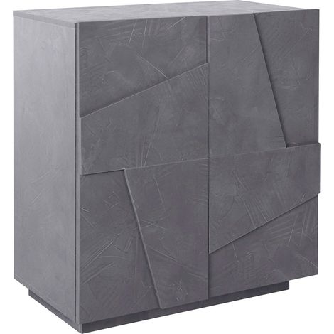 Credenza 2 Ante Battenti 81,2x44,2x86 cm Ping Ardesia (1/4)