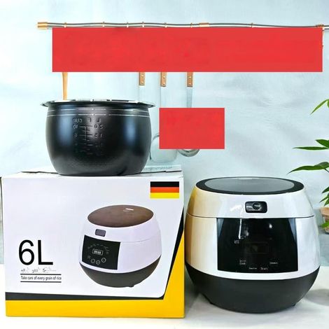 Cuociriso multifunzionale, ampia capacità di 5 litri, dotata di pentola interna antiaderente lavabile in lavastoviglie, cuociriso intelligente per la casa, timer multifunzione e programma di cottura p (1/4)
