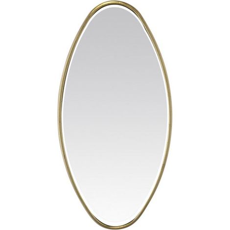 Miroir ovale doré 30x60cm (1/2)