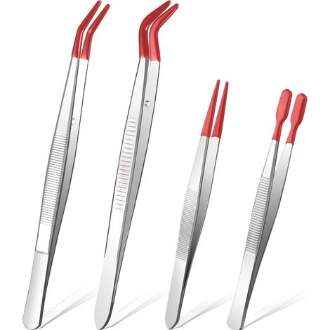 Pince Brucelle, 4PCS Antistatique ESD Pincette Pince de Précision (1/5)