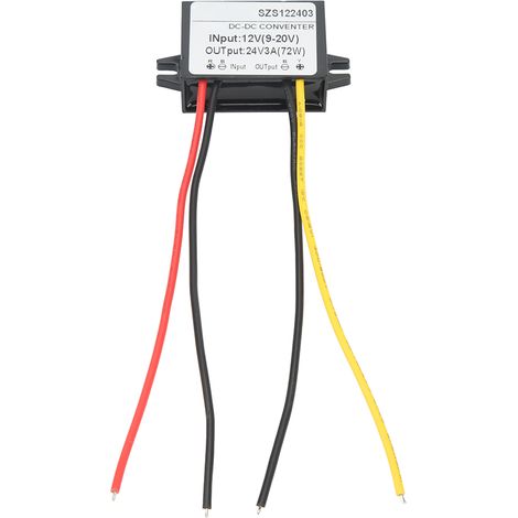 Convertisseur élévateur de tension CC/CC 12 V 9-20 V vers 24 V 3 A, étanche et ultra-mince, pour équipements électriques (1/5)