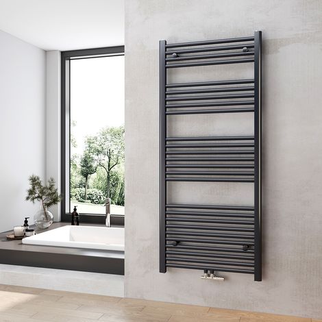 Heilmetz Toallero Secatoallas Radiador No es eléctrico Baño Radiador Para sistemas de calentamiento de agua Antracita 140x60cm 661W
