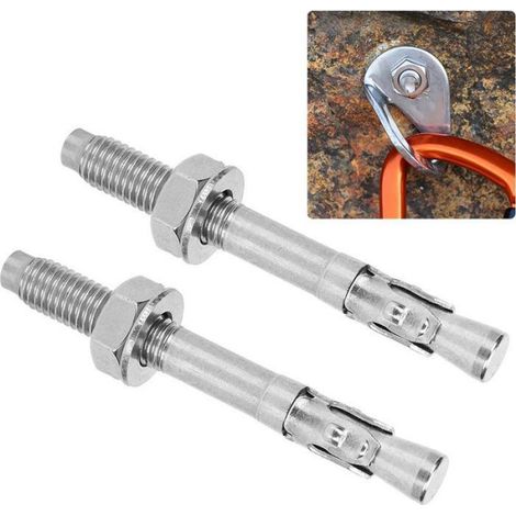 Boulon D Ancrage - Acier Inoxydable - Pour Escalade Et Randonnée En Plein Air - Charge Maximale 26 KN - Kit De 2 Unites (1/5)