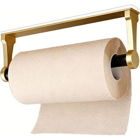 Küchenrollenhalter ohne Bohren, Toilettenpapierhalter aus Aluminiumlegierung, selbstklebend, für Küche, Bad, Wohnzimmer (1/5)