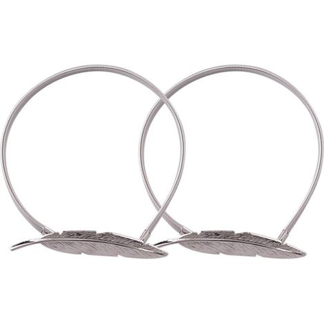 2pcs Embrasses de Rideaux, Embrasses Rideau Aimantée Magnétiques, Attache Rideaux fenetre Pince pour Rideaux en Alliage pour Rideaux (Feuilles d'argent)