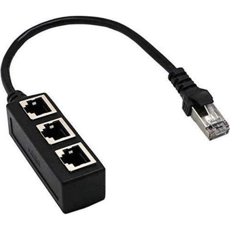 Câble répartiteur Longziming – Adaptateur en Y 1 vers 3 ports pour réseau local CAT5/CAT6, connecteur Ethernet, compatible avec les réseaux, routeurs, commutateurs et ordinateurs. (1/5)