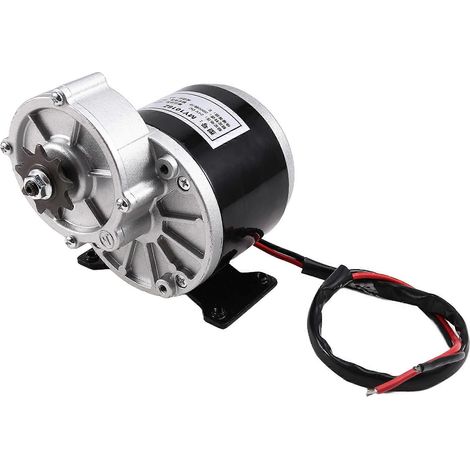Moteur électrique à réduction par engrenages 24 V 350 W avec pignon à 9 dents, moteur CC à balais, réducteur pour vélo électrique, scooter et moteur universel (1/5)