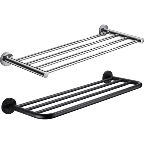Porte Serviettes étagère mural en Inox Brossé