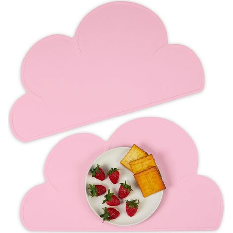 Manteles individuales de silicona con forma de nube para niños, juego de 2 (1/5)