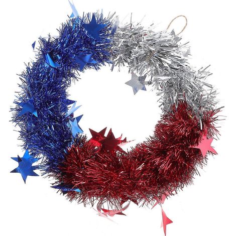 Couronne de la fête de l'indépendance, décoration patriotique de porte, 4 accessoires à suspendre au mur (1/5)
