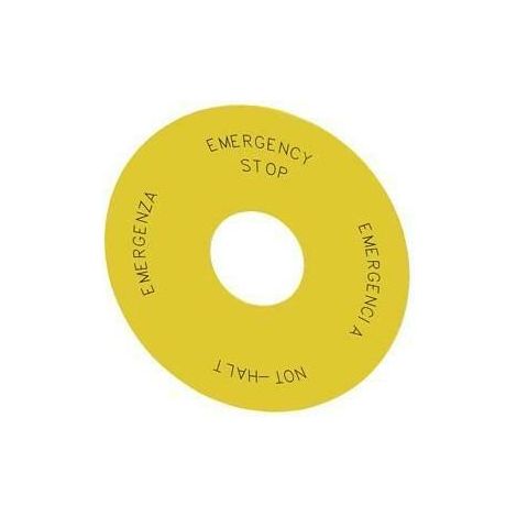 Plaque jaune d'urgence en 4 langues 3su19000bc310nb0