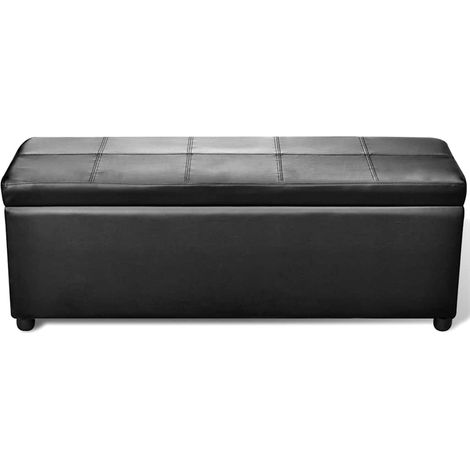 Maison Exclusive - Sitzbank mit Stauraum Lang Holz Schwarz (1/5)