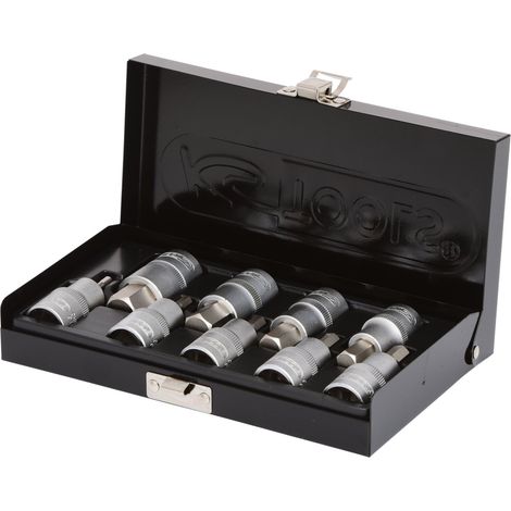 KS  TOOLS  1/2"  juego  de  vasos  de  punta  hexagonal  corto  9  pzs.  -  911.1321 (1/3)