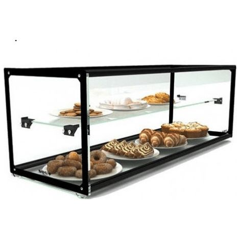 Vitrine Neutre Expo Plano - 920 mm - Moyenne - 2 Niveaux - Sayl