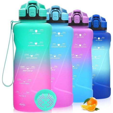 Trinkflasche Kinder Auslaufsicher BPAfrei 67oz-emeraldpurple 2000 ml (1/5)
