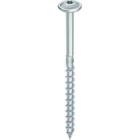HECO Tellerkopf TOPIX-plus 6,0 x 160, T-Drive, T-25, Teilgewinde, verzinkt blau, A3K 100 Stk (1/5)