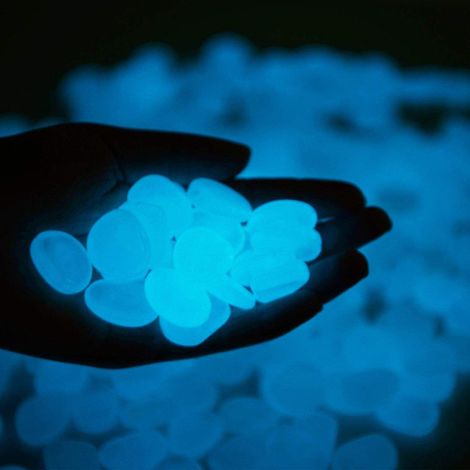 Galets Lumineux Phosphorescents Pierres Lumineuses pour Jardin Allée Aquarium Décoration Extérieure Intérieure