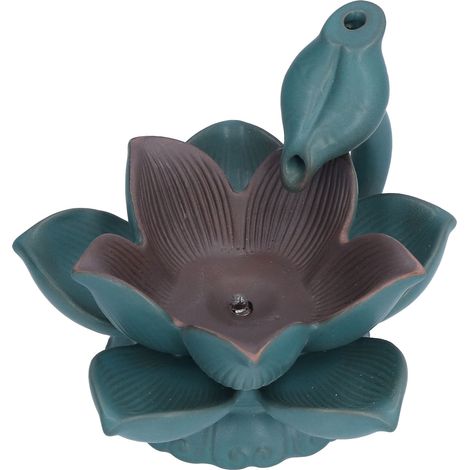Räuchergefäß in Form einer Lotusblume mit Wasserfall-Effekt und 7-farbiger LED-Beleuchtung, Tischdekoration für Zuhause und Büro (1/5)