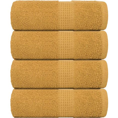 Serviettes d'invités FROGN, lot de 4, couleur or, 30 x 50 cm, 360 g/m²