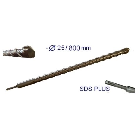 Punta gigante a doppia elica attacco SDS Plus 800x25mm (1/2)
