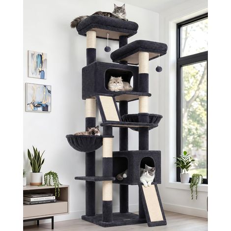 Arbre à Chat XXL Stable 190 cm pour 3-5 Grands Chats F74C (1/5)