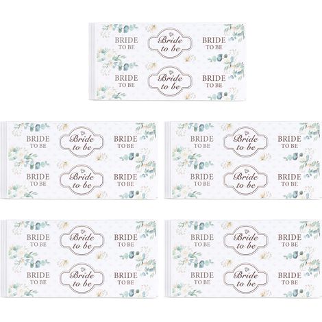 25 individuell gestaltbare Wasserflaschenetiketten – Grünes Blumendesign, wasserfest – Ideal für Hochzeiten, Verlobungen und als Geschenk für Brautjungfern (1/5)