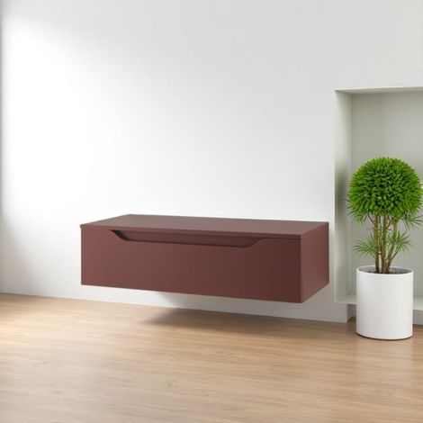 Cassetto da bagno sospeso 100 cm Ruggine Opaco - GIGLIO
