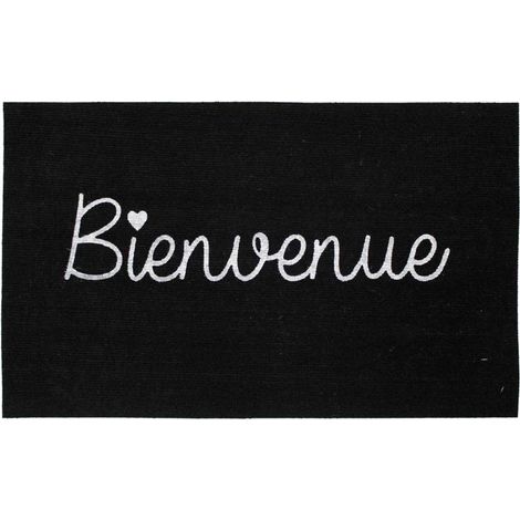 Tapis Imprimé Phosphorescent "Ben" 45x70cm Noir