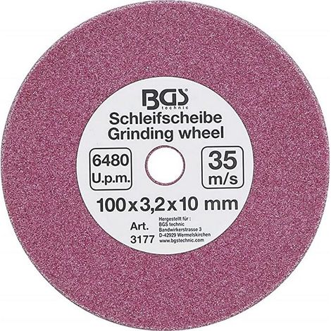 Bgs Technic – Disque à lamelles pour meuleuse 100 x 10 x 3.2 mm – Affûtage précis pour chaînes de tronçonneuse – Compatible 1/4" et 3/8" (1/3)