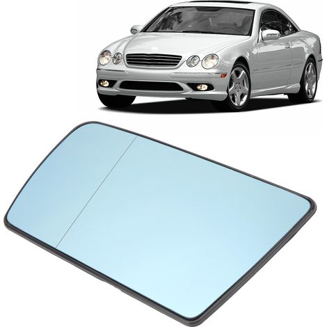 Blauer Innenspiegel mit beheiztem Glas, linke Seite, Modell 2028100721. Kompatibel mit Mercedes-Benz W202, W210, W140, C220, C36, AMG und SL500. (1/5)