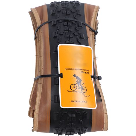29x2.20 Pneu VTT Pliable - Bande de Roulement Anticrevaison & Anti-Éclatement, Protection Renforcée, Noir Jaune. (1/5)