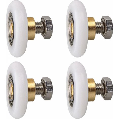 4 Roulettes Porte Douche 20mm Rouleaux Rechange (1/4)
