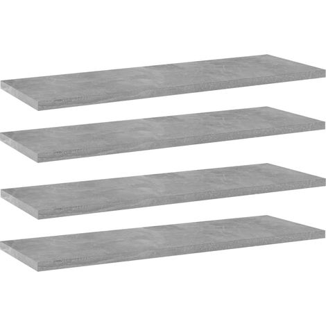 Bücherregal-Bretter 4 Stk. Betongrau 60x20x1,5 cm Holzwerkstoff