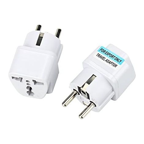 Adaptateur Secteur Universel US UK Chine vers UE FR - Prise Schuko CEE7/3 CEE7/5 CEE7/7 - 16 A - Blanc - 1 Pièce (1/5)