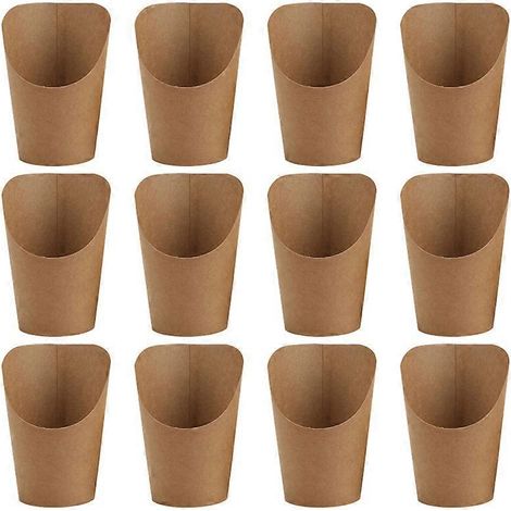 50 sachets de conservation pour frites et snacks, en papier kraft.-13.00X8.50X8.50CM
