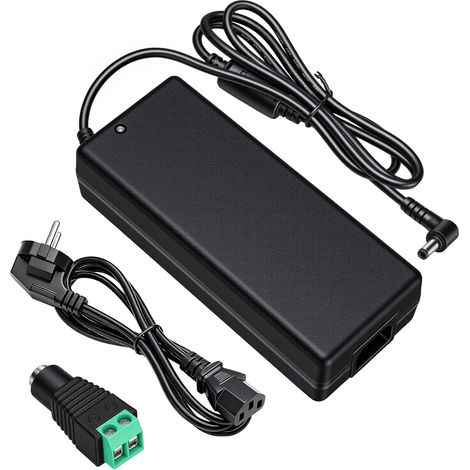 Adaptateur Alimentation 24V 8A, 192W AC/DC 100-240V à 24V 8A Transformateur CC avec Connecteur Terminal et Prise 5,5x2,5mm pour Équipements Électriques Domestiques (1/5)