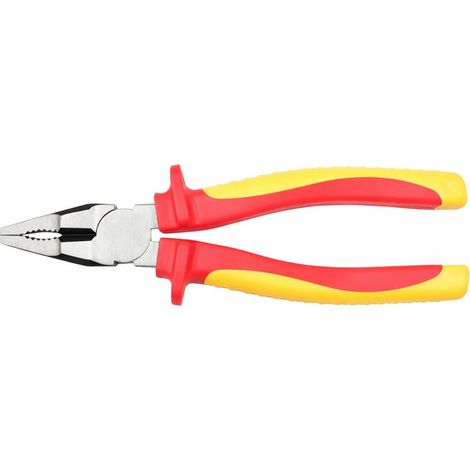 WEBMATEL Alicate Electricista Universal 180mm Aislado 1000V VDE Mango Antideslizante Bimaterial (1/2)