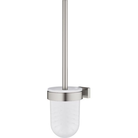 Grohe Essentials Cube Escobillero de pared Supersteel Infinity Finish, 40513DC1