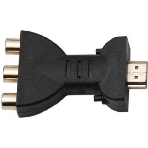 Adattatore AV composito da HDMI maschio a 3RCA femmina - 1, convertitore audio/video per TV, computer e lettore - Nero (Nessuno) (1/5)