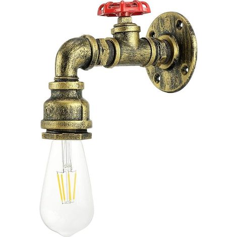 Industrial Vintage Wall Sconce Water Pipe Wall Lamp (1/4)
